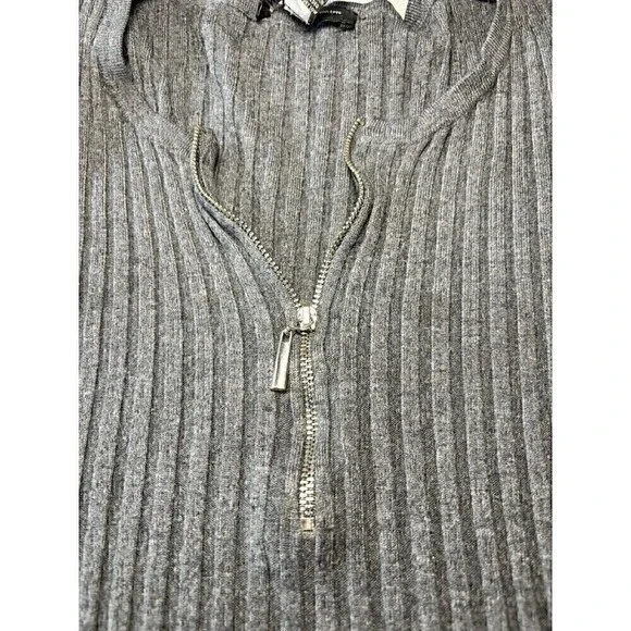 INC International Concepts Long Sleeve Juniors Large Ribbed Front Zipper Y2K 90s - Picture 6 of 11